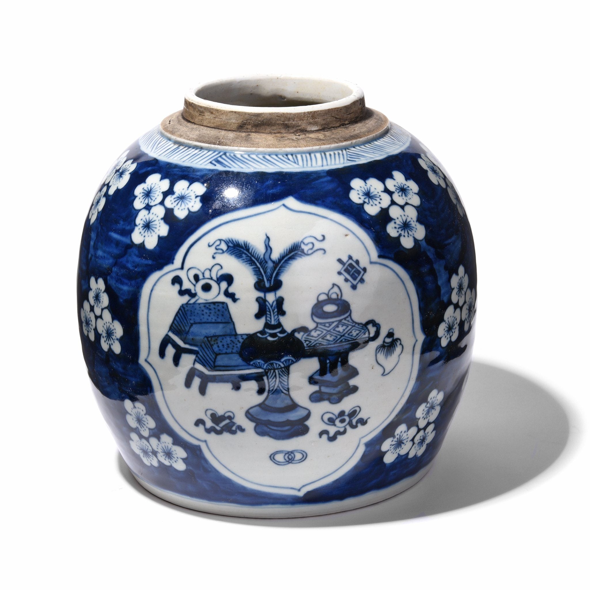 Blue & White Porcelain Ginger Jar - Prunus & Wise Objects Design | Indigo Antiques