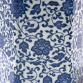 Blue & White Porcelain Hexagonal Tea Caddy - Peony Design