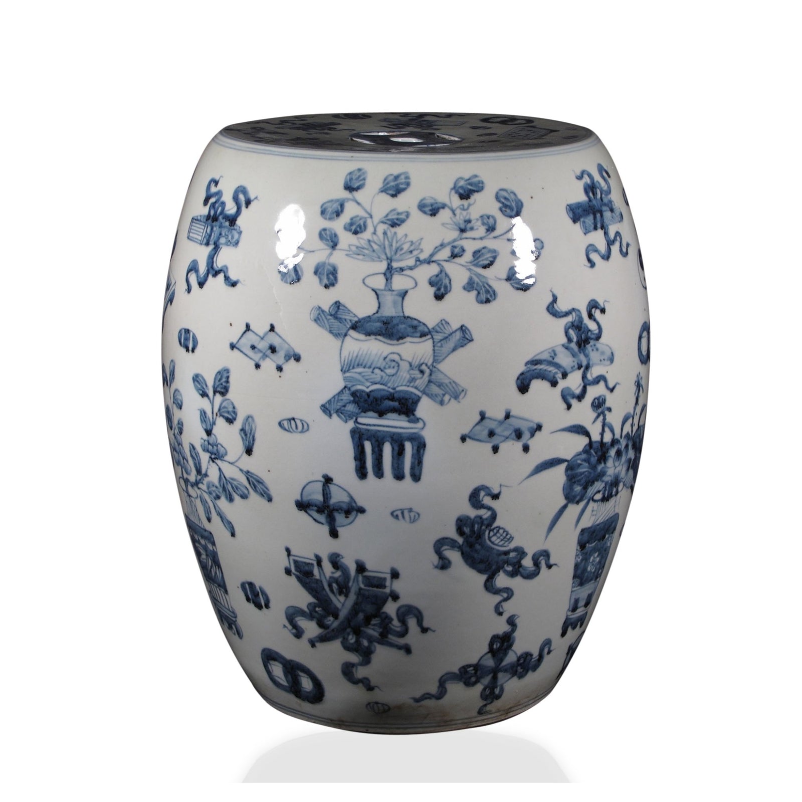 Blue & White Porcelain Stool | Indigo Oriental Antiques