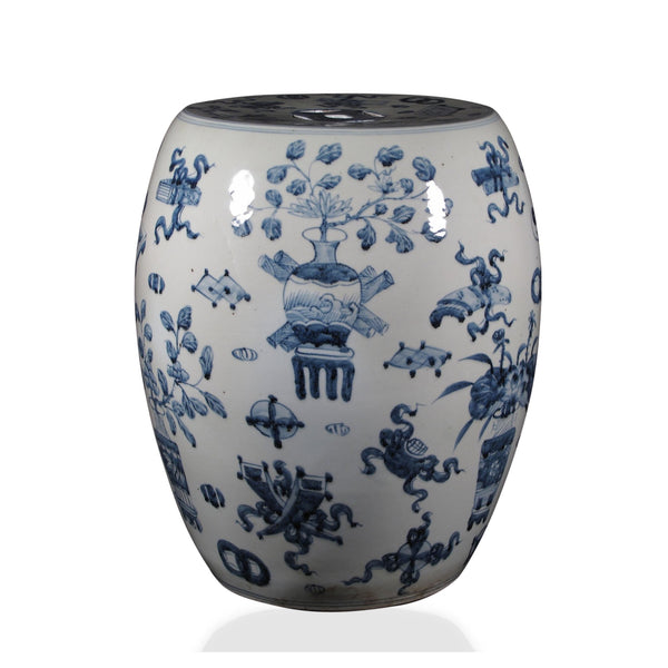 Blue & White Porcelain Stool