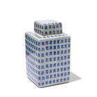 Blue & White Porcelain Tea Caddy - Calligraphy Design