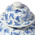 Blue & White Porcelain Temple Jar - Butterfly Design