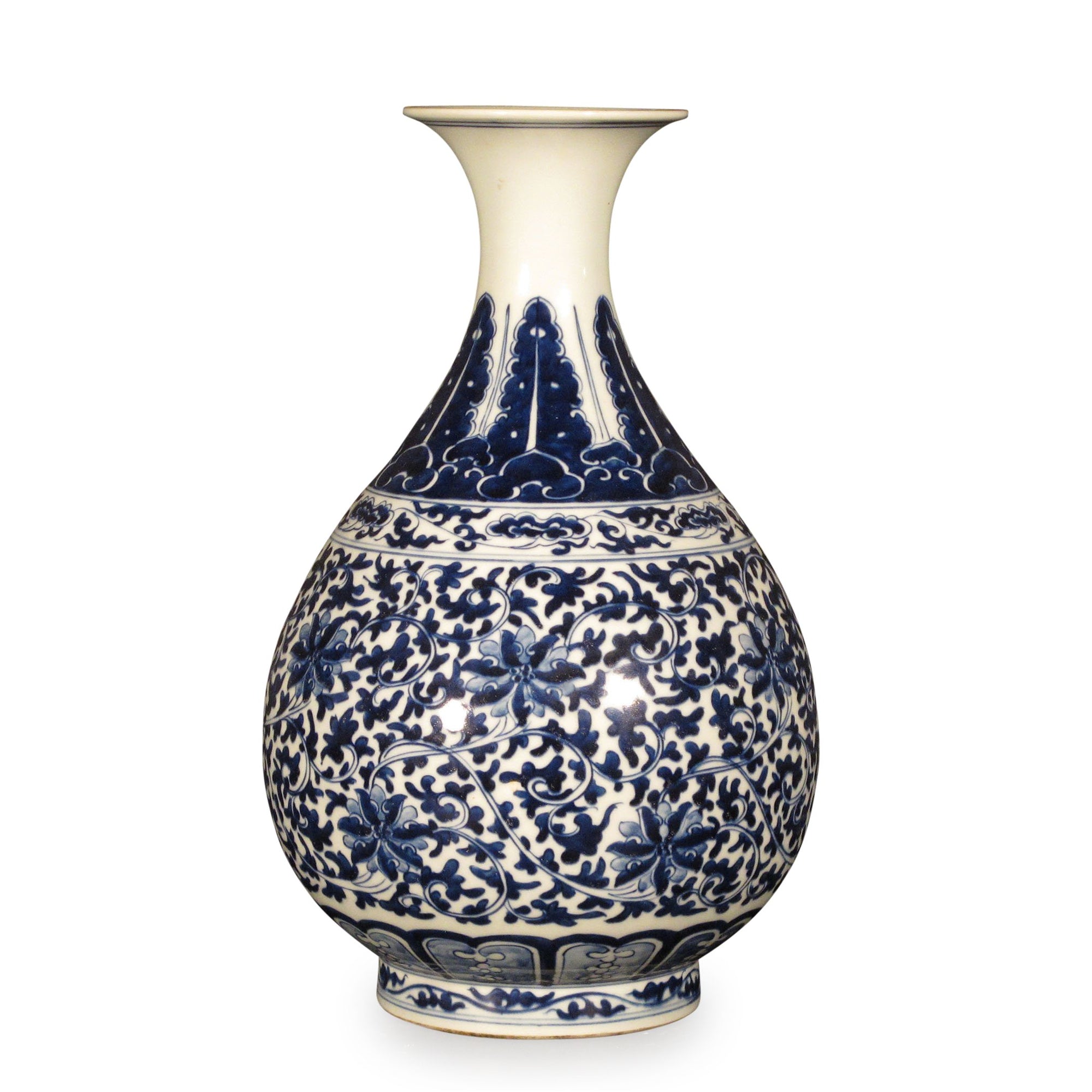 Blue & White Porcelain Trumpet Vase | Indigo Oriental Antiques