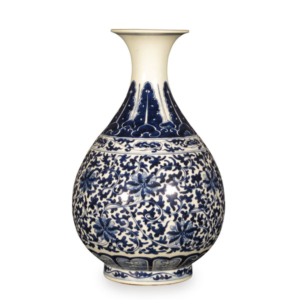 Blue & White Porcelain Trumpet Vase