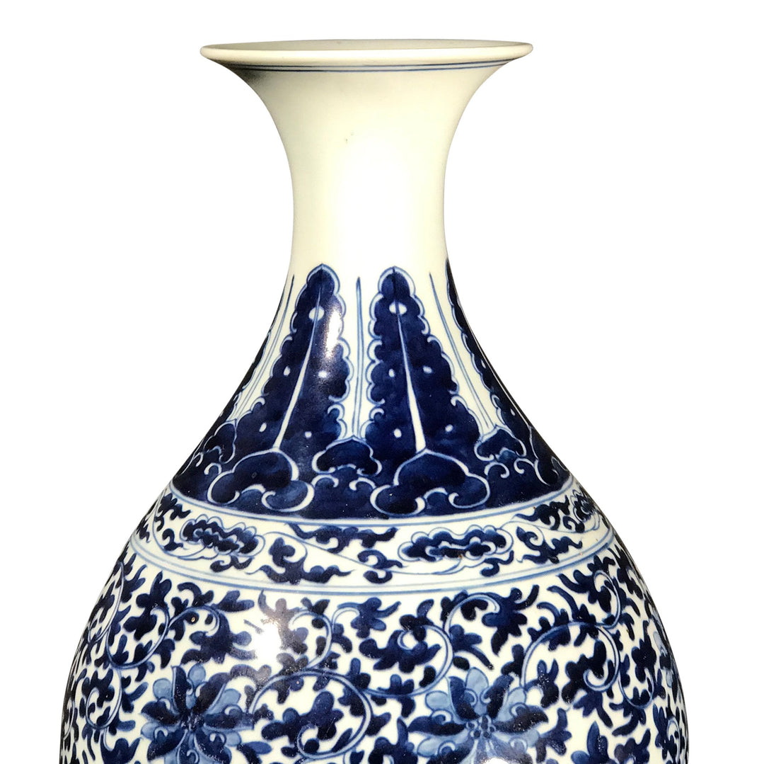 Blue & White Porcelain Trumpet Vase | Indigo Oriental Antiques