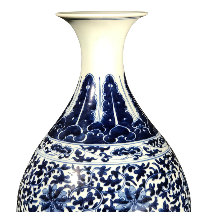 Blue & White Porcelain Trumpet Vase | Indigo Oriental Antiques