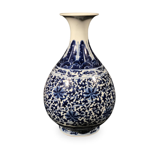 Blue & White Porcelain Trumpet Vase