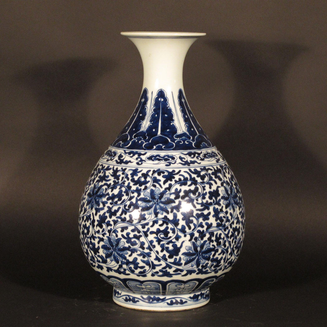 Blue & White Porcelain Trumpet Vase | Indigo Oriental Antiques