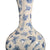 Blue & White Porcelain Trumpet Vase - Butterfly Design - 24 x 24 x 41 cms wxdxh - C1174