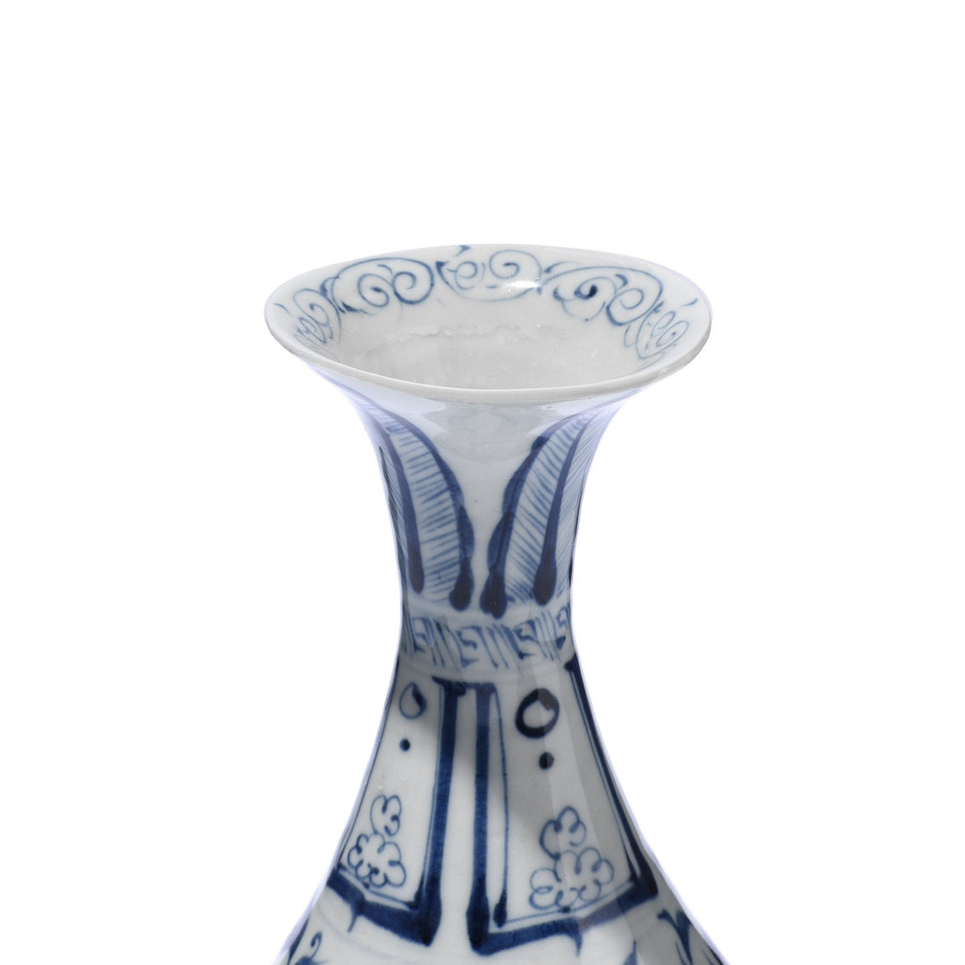 Detail From Blue & White Small Yuhuchunping Vase - Peacock Design | Indigo Antiques