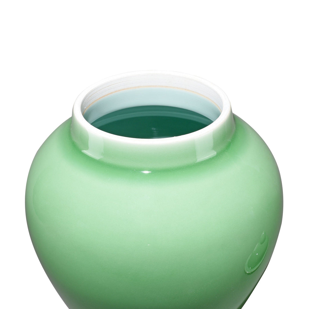 Green Celadon Porcelain Temple Jar | Indigo Antiques