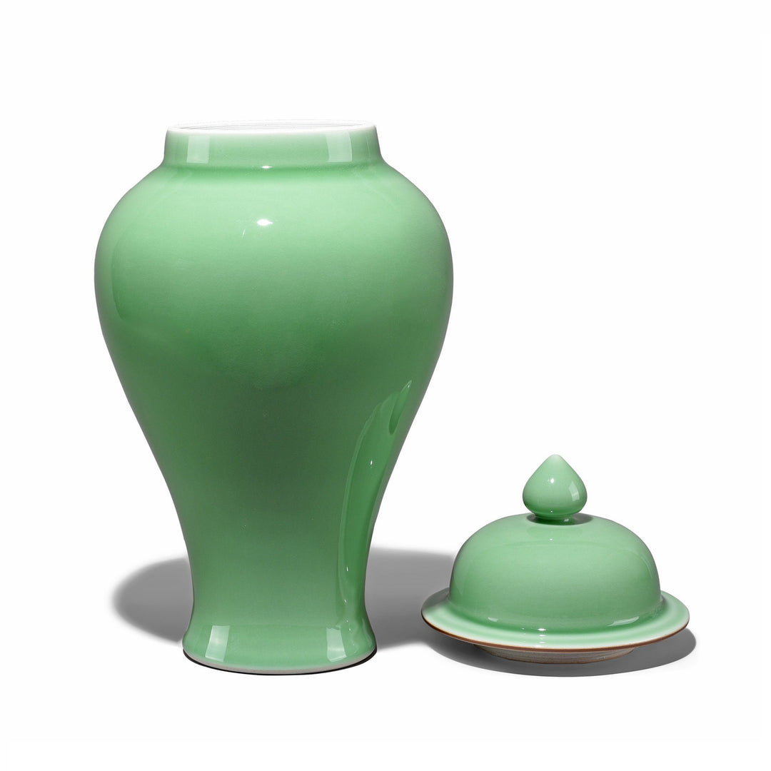 Green Celadon Porcelain Temple Jar | Indigo Antiques