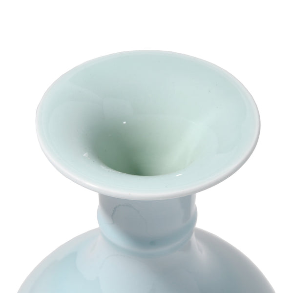 Celadon Porcelain  Vase - Flower Design