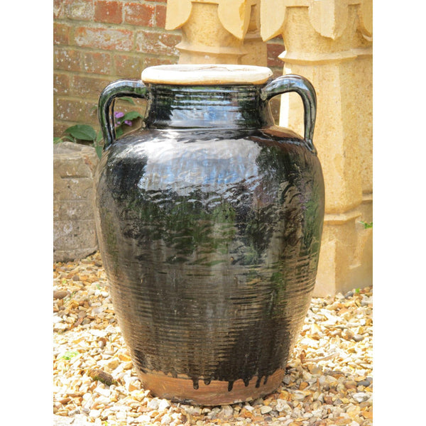 Black Glazed Wine Jar From Shanxi - 19thC