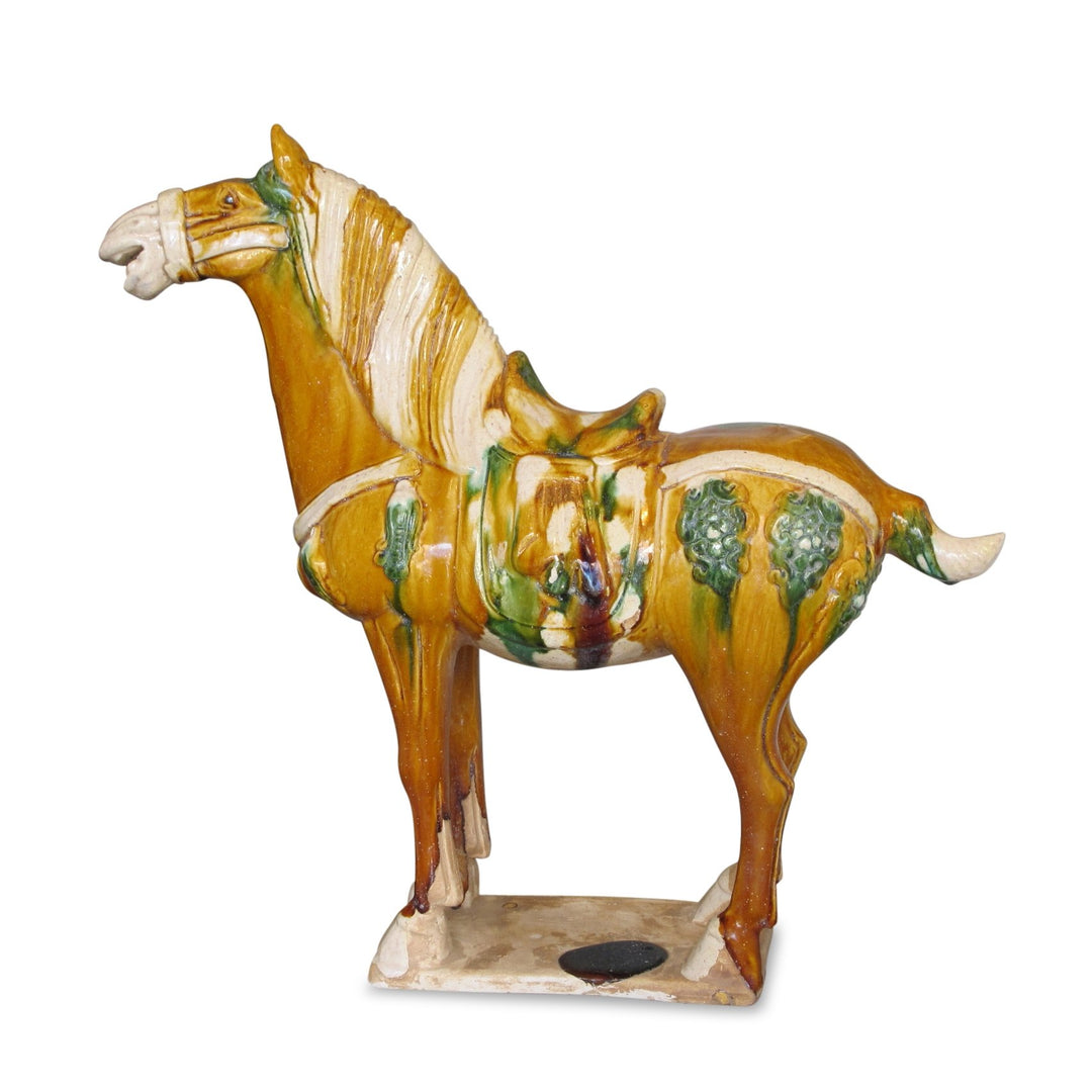 Glazed Terracotta Tang Horse Statue | Indigo Oriental Antiques