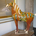Glazed Sancai Glaze Tang Horse Statue