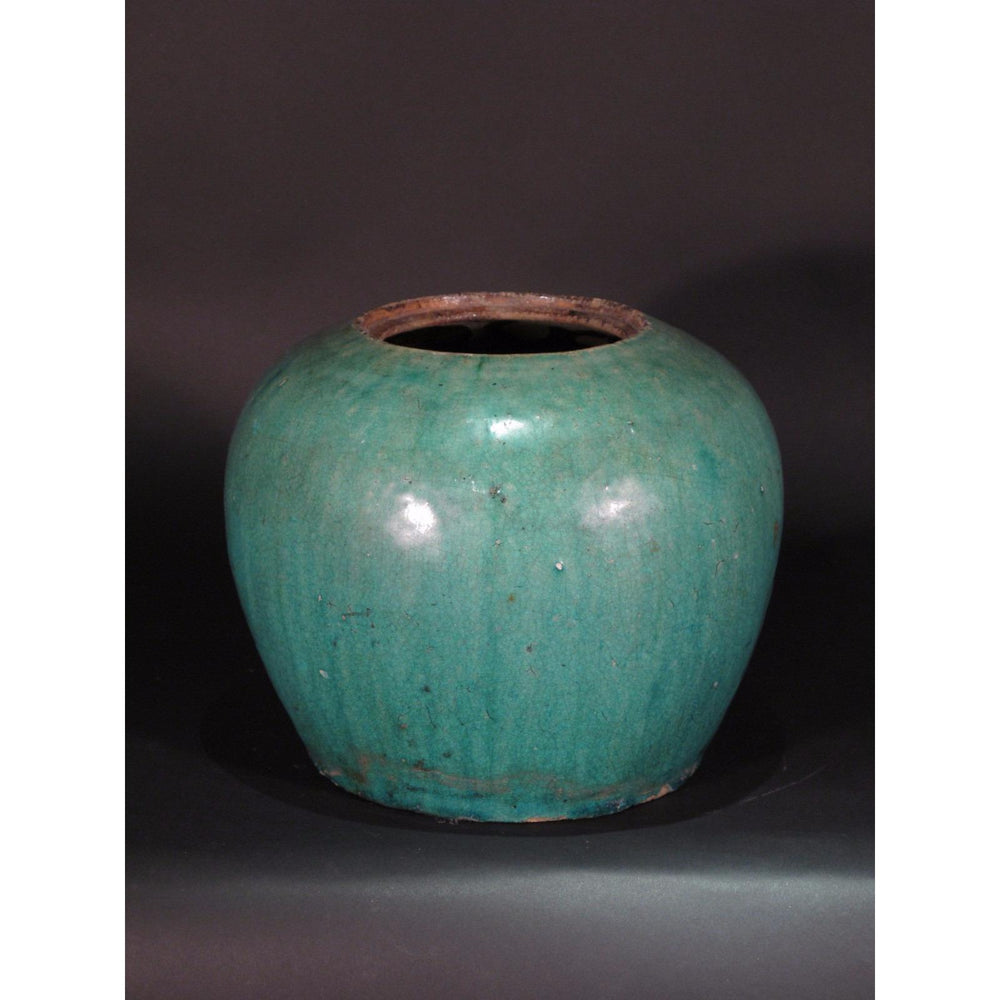 Green Glazed Rice Jar From Shanxi - 19thC - 4 | Indigo Oriental Antiques