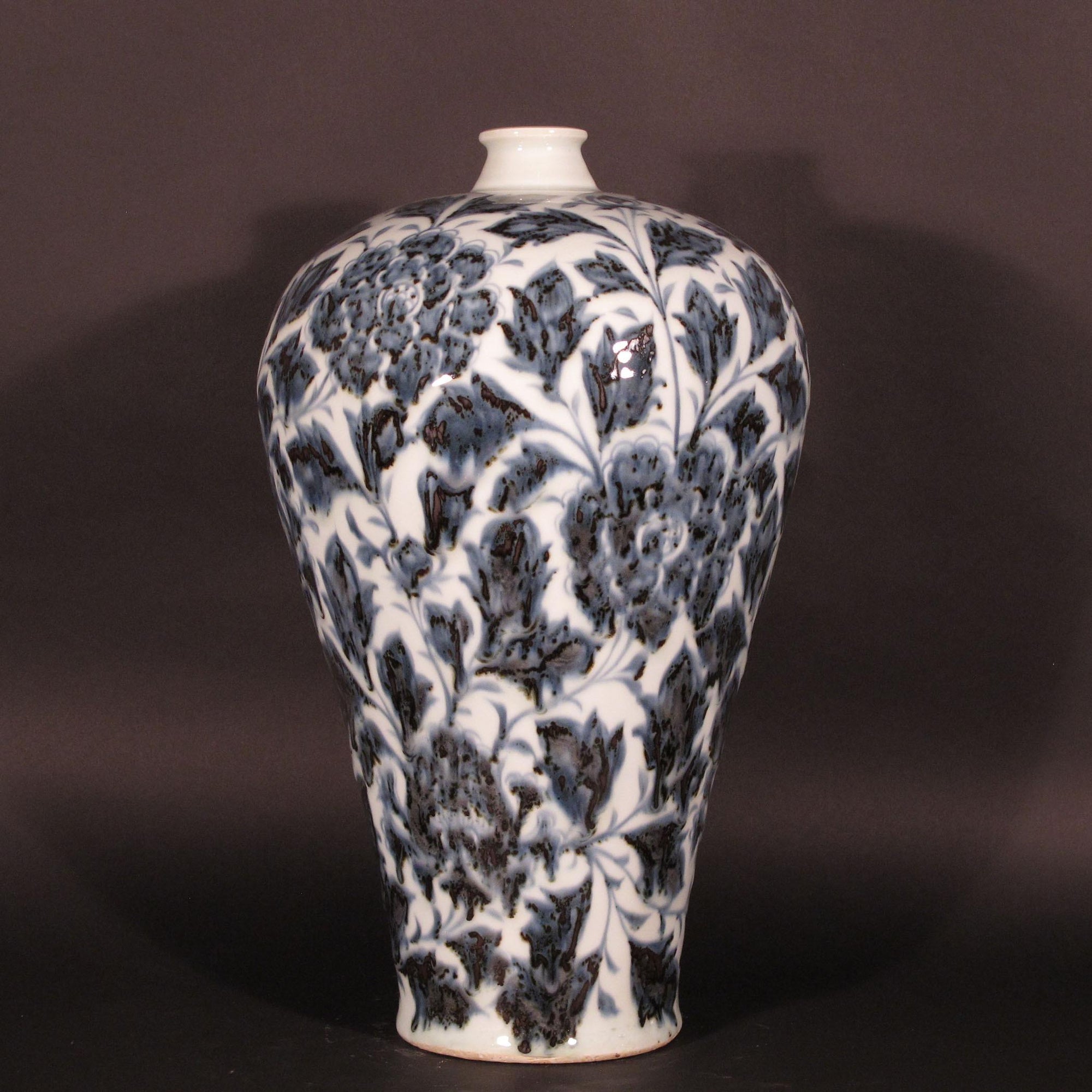 Hand painted Blue & White Meiping Vase | Indigo Oriental Antiques