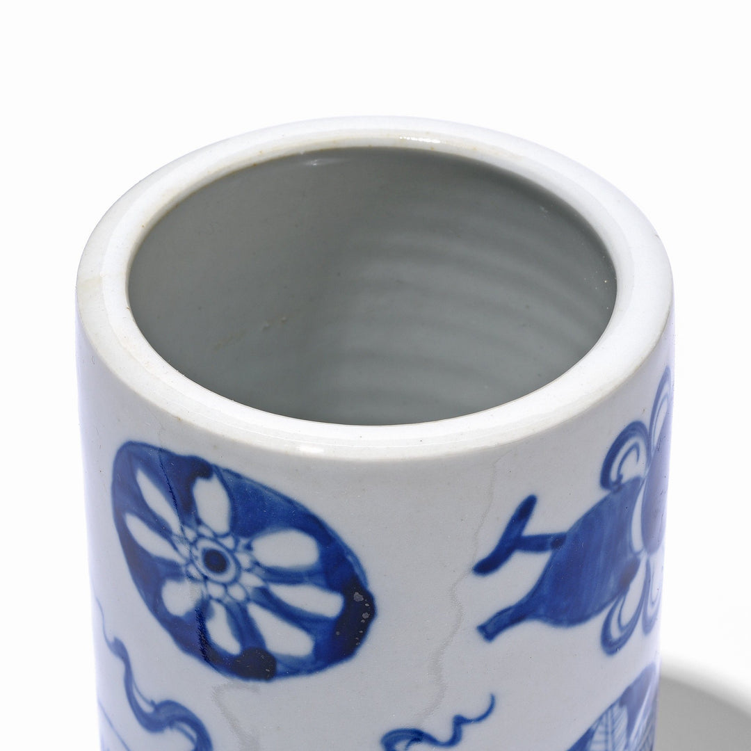 Porcelain Calligraphy Brush Pot | Indigo Antiques