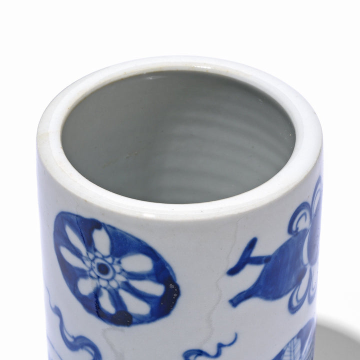 Porcelain Calligraphy Brush Pot | Indigo Antiques