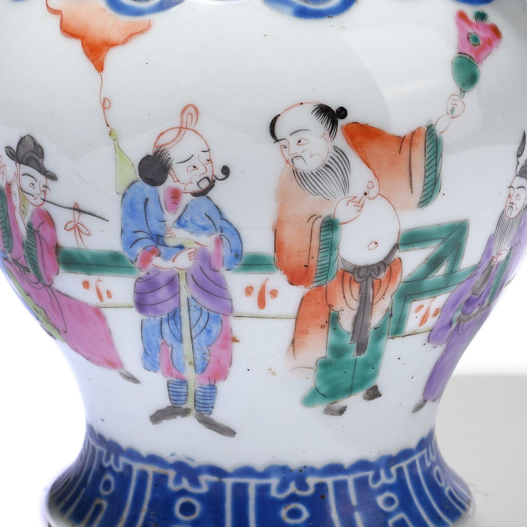 Option 2 Detail From Porcelain Fengweizun Vase - Famille Rose Design | Indigo Antiques