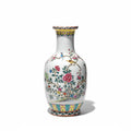 Porcelain Rouleau Vase - Famille Rose Design