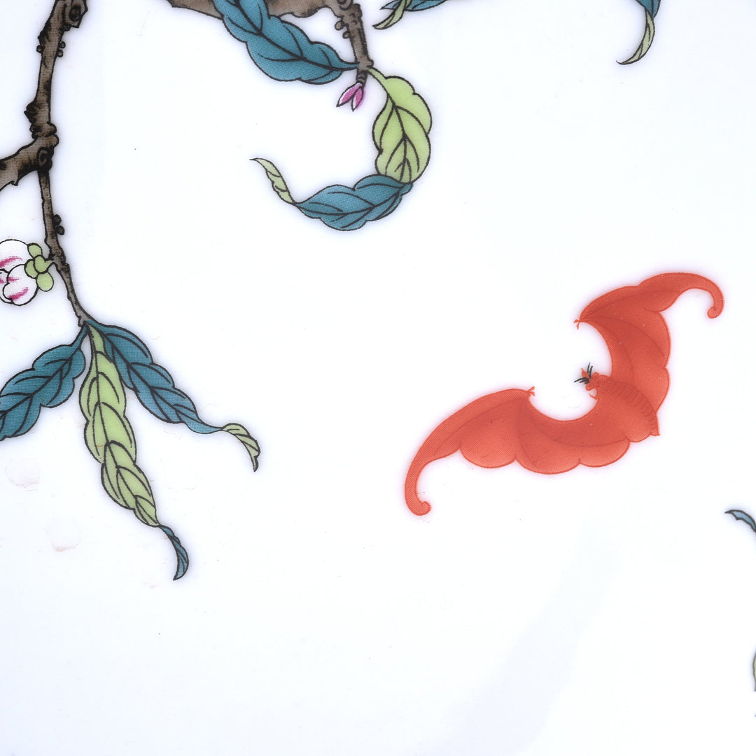 Chinese Reproduction Porcelain Rouleau Vase - Five Peach Design