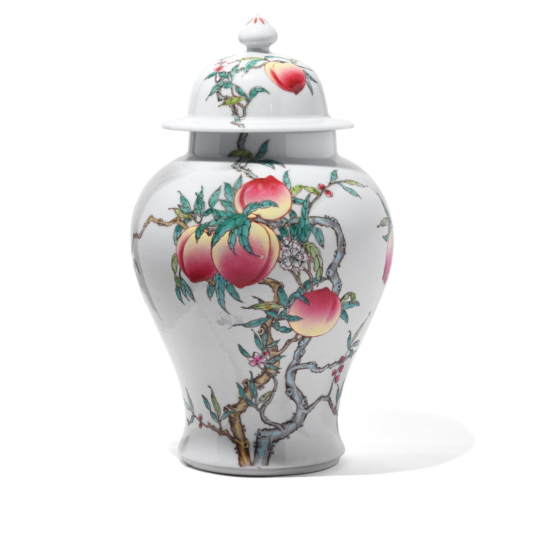 Chinese reproduction Porcelain Temple Jar - Nine Peach Design