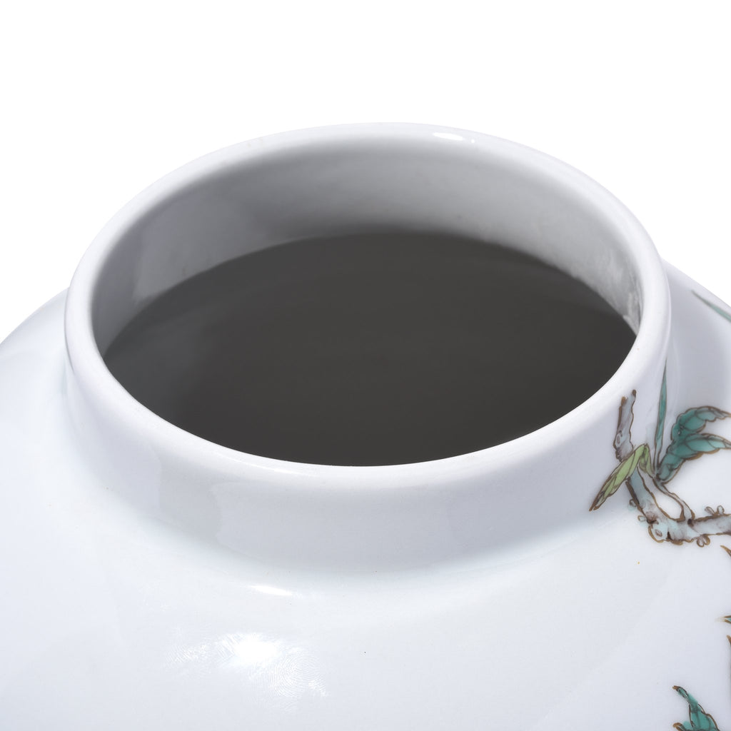 Porcelain Temple Jar - Nine Peach Design