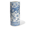 Blue & White Porcelain Umbrella Stand - Dragon