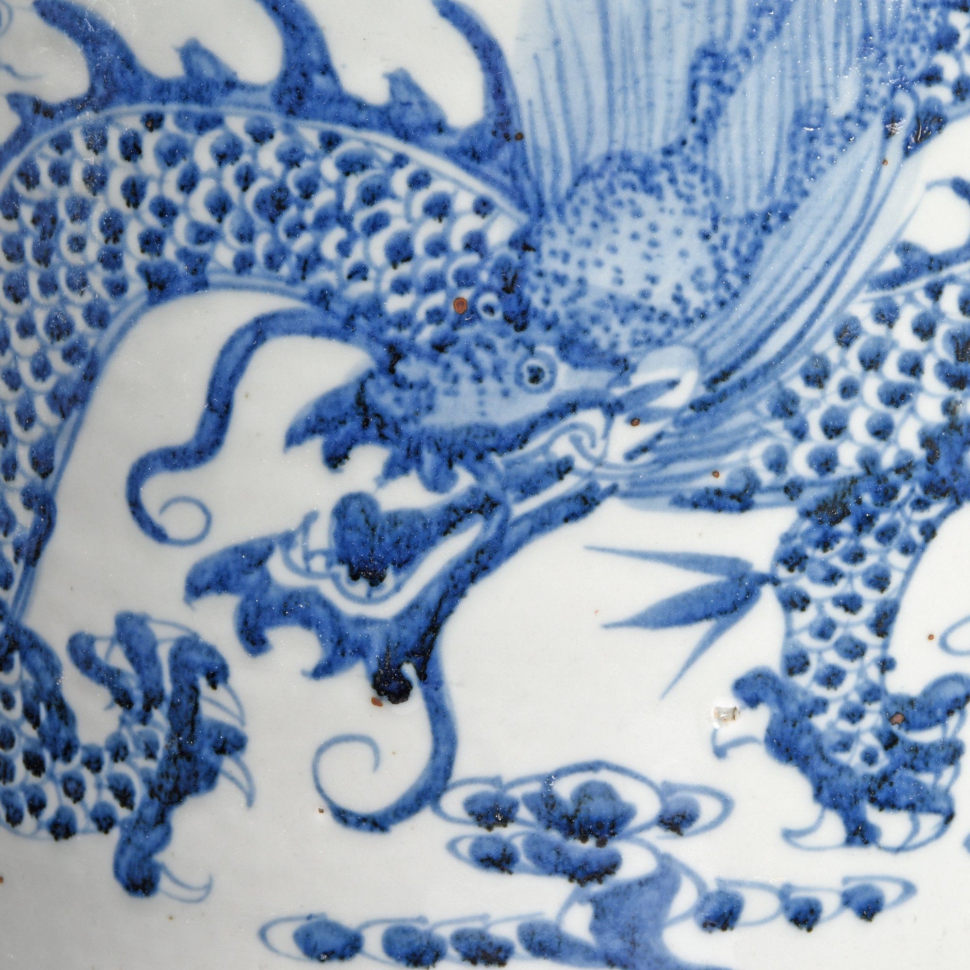 Porcelain Umbrella Stand - Blue & White Flying Dragon Design - 27 x 27 x 62.5 (w x d x h cms) - C0434V1