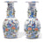Right Facing Chinese Reproduction Porcelain Liuyeping Vase with peacock and floral design. | Indigo Antiques