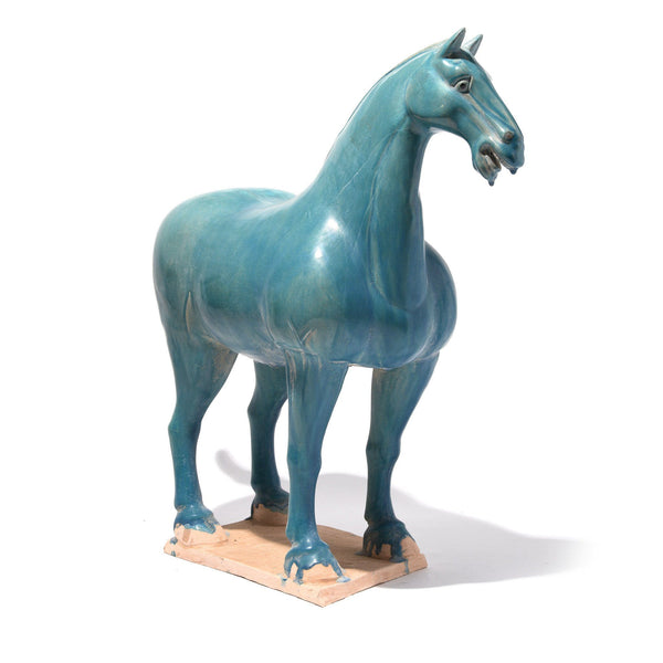 Turquoise Glazed Terracotta Tang Horse Statue