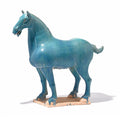 Turquoise Glazed Terracotta Tang Horse Statue