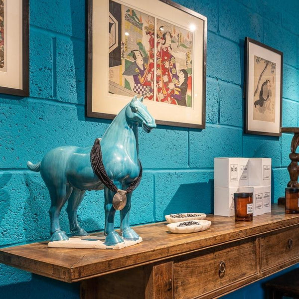 Turquoise Glazed Terracotta Tang Horse Statue
