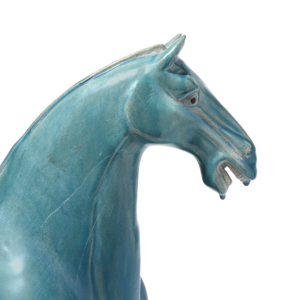 Turquoise Glazed Terracotta Tang Horse Statue
