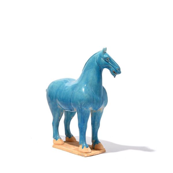 Turquoise Glazed Terracotta Tang Horse Statue