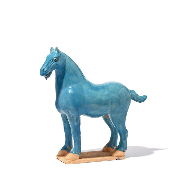 Turquoise Glazed Terracotta Tang Horse Statue