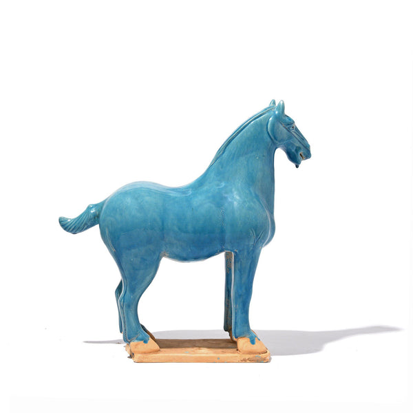 Turquoise Glazed Terracotta Tang Horse Statue