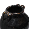 Vintage Black Glazed Earthenware Wine Jar From Shanxi