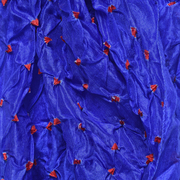 Blue Bandhani Silk Scarf from Rajasthan