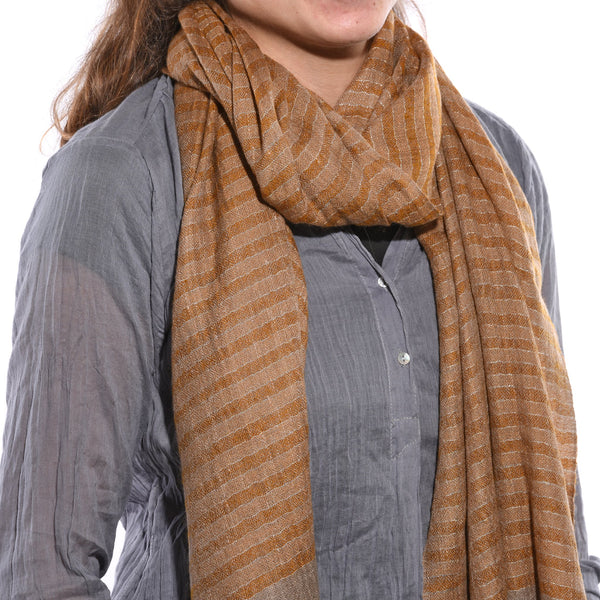 Pashloom Himalayan Cashmere Scarf with Silver Thread