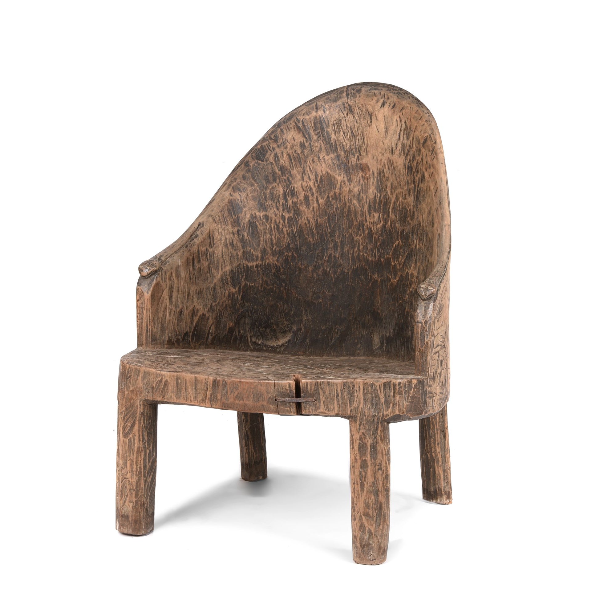 Carved Chair From The Naga Tribe -  Circa 80 Yrs Old - 56 x 51 x 82 (wxdxh cms) - A6211V2