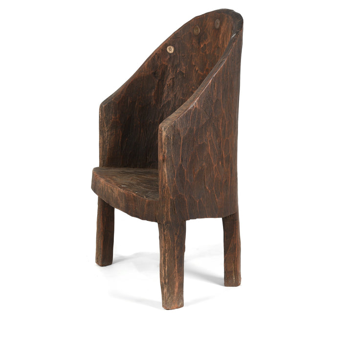 Carved Chair From The Naga Tribe - Circa 80 Yrs Old - 56 x 38 x 85 (wxdxh cms) - A6211V1