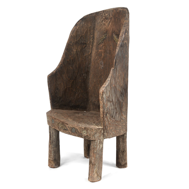 Carved Chair From The Naga Tribe -  Circa 80 Yrs Old - 54 x 41 x 96 (wxdxh cms) - A6211V3