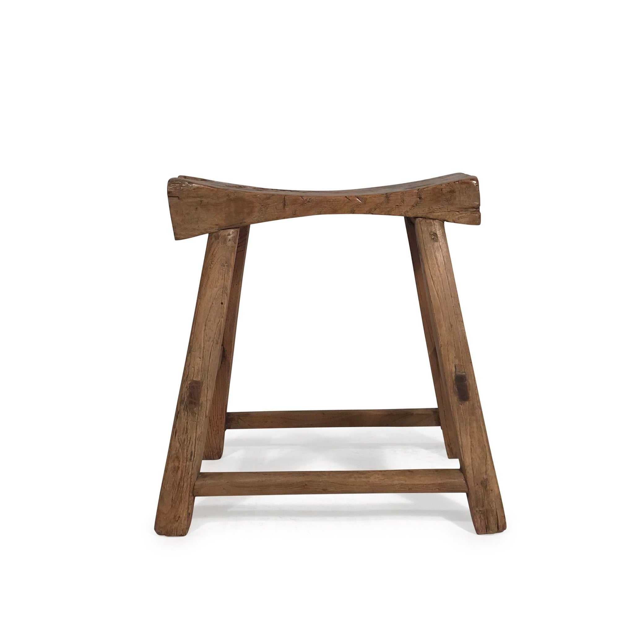 Elm Saddle Stool From Shanxi - 19thC - 51.5 x 40 x 51 (wxdxh cms) - C1264V2