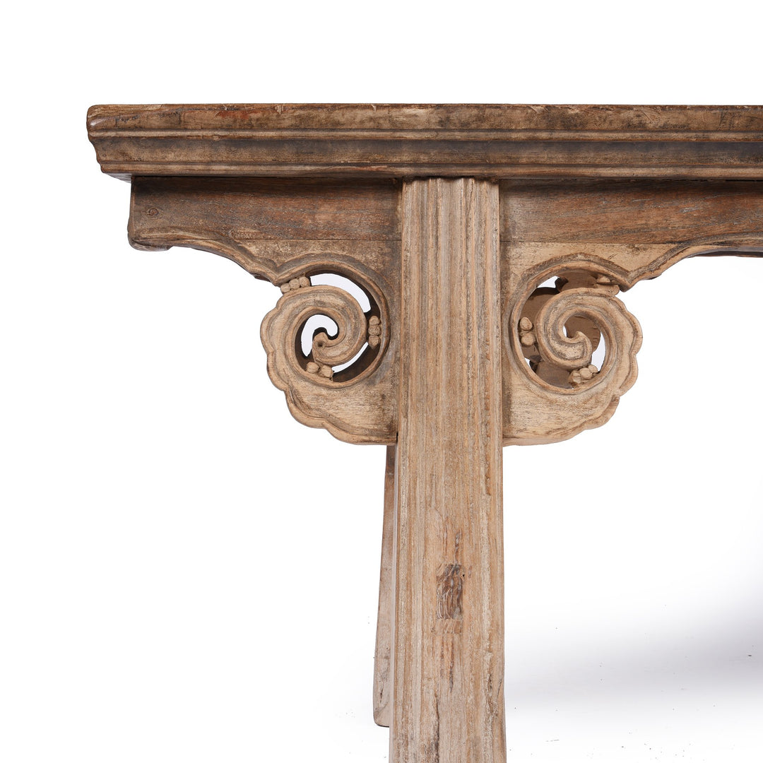 Detail of a Chinese Spring Bench From Shanxi - Late 19thC | Indigo Antiques