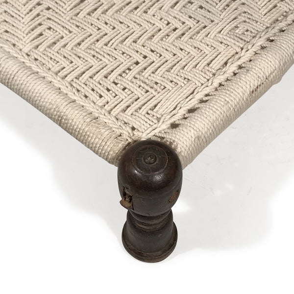 Chip Carved Low Chair From Rajasthan    - 19thC