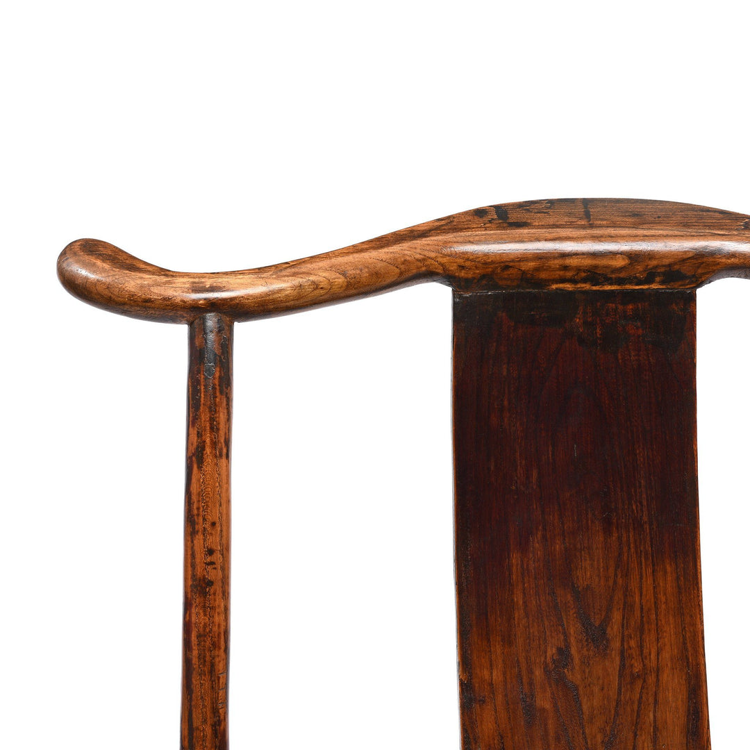 Carving detail from an Antique Elm Chinese Officials Hat Chair From Shanxi - 19thC | Indigo Antiques