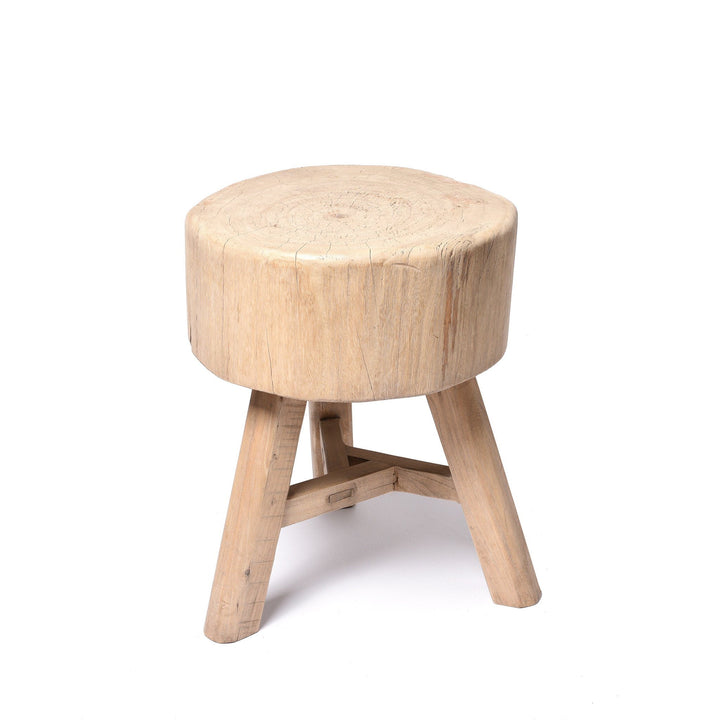 Farmers Chopping Block Stool - Willow - Ca 1920 | Indigo Antiques